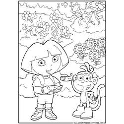 Dessin à colorier: Dora l'Exploratrice (Dessins Animés) #29772 - Coloriages à Imprimer Gratuits