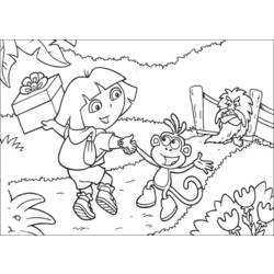 Dessin à colorier: Dora l'Exploratrice (Dessins Animés) #29774 - Coloriages à Imprimer Gratuits