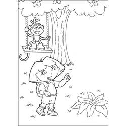 Dessin à colorier: Dora l'Exploratrice (Dessins Animés) #29775 - Coloriages à Imprimer Gratuits