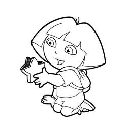 Dessin à colorier: Dora l'Exploratrice (Dessins Animés) #29776 - Coloriages à imprimer