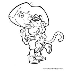 Dessin à colorier: Dora l'Exploratrice (Dessins Animés) #29780 - Coloriages à Imprimer Gratuits