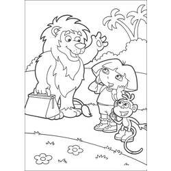 Dessin à colorier: Dora l'Exploratrice (Dessins Animés) #29784 - Coloriages à Imprimer Gratuits