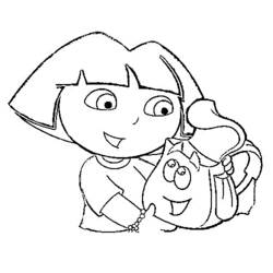 Dessin à colorier: Dora l'Exploratrice (Dessins Animés) #29786 - Coloriages à Imprimer Gratuits