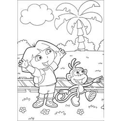 Dessin à colorier: Dora l'Exploratrice (Dessins Animés) #29796 - Coloriages à Imprimer Gratuits