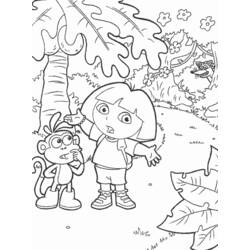 Dessin à colorier: Dora l'Exploratrice (Dessins Animés) #29803 - Coloriages à Imprimer Gratuits