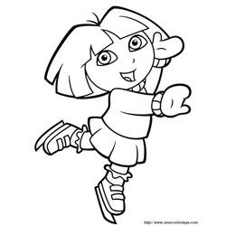 Dessin à colorier: Dora l'Exploratrice (Dessins Animés) #29804 - Coloriages à Imprimer Gratuits