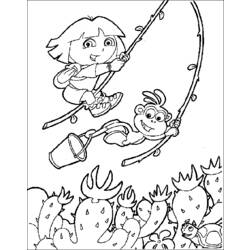 Dessin à colorier: Dora l'Exploratrice (Dessins Animés) #29816 - Coloriages à Imprimer Gratuits