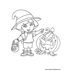 Dessin à colorier: Dora l'Exploratrice (Dessins Animés) #29818 - Coloriages à Imprimer Gratuits