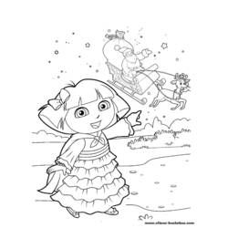 Dessin à colorier: Dora l'Exploratrice (Dessins Animés) #29820 - Coloriages à Imprimer Gratuits