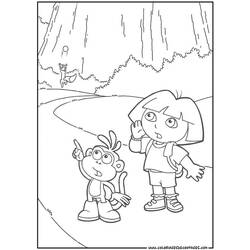 Dessin à colorier: Dora l'Exploratrice (Dessins Animés) #29822 - Coloriages à Imprimer Gratuits