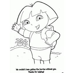 Dessin à colorier: Dora l'Exploratrice (Dessins Animés) #29823 - Coloriages à Imprimer Gratuits