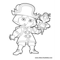 Dessin à colorier: Dora l'Exploratrice (Dessins Animés) #29826 - Coloriages à Imprimer Gratuits