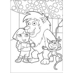 Dessin à colorier: Dora l'Exploratrice (Dessins Animés) #29831 - Coloriages à Imprimer Gratuits