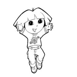 Dessin à colorier: Dora l'Exploratrice (Dessins Animés) #29846 - Coloriages à Imprimer Gratuits