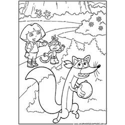 Dessin à colorier: Dora l'Exploratrice (Dessins Animés) #29847 - Coloriages à Imprimer Gratuits