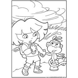 Dessin à colorier: Dora l'Exploratrice (Dessins Animés) #29848 - Coloriages à Imprimer Gratuits