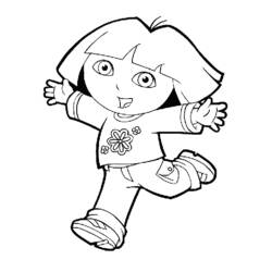 Dessin à colorier: Dora l'Exploratrice (Dessins Animés) #29851 - Coloriages à Imprimer Gratuits