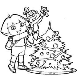 Dessin à colorier: Dora l'Exploratrice (Dessins Animés) #29853 - Coloriages à Imprimer Gratuits