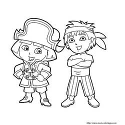 Dessin à colorier: Dora l'Exploratrice (Dessins Animés) #29855 - Coloriages à Imprimer Gratuits