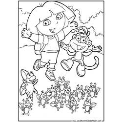 Dessin à colorier: Dora l'Exploratrice (Dessins Animés) #29857 - Coloriages à Imprimer Gratuits