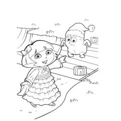 Dessin à colorier: Dora l'Exploratrice (Dessins Animés) #29864 - Coloriages à Imprimer Gratuits