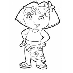 Dessin à colorier: Dora l'Exploratrice (Dessins Animés) #29874 - Coloriages à Imprimer Gratuits