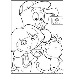 Dessin à colorier: Dora l'Exploratrice (Dessins Animés) #29878 - Coloriages à Imprimer Gratuits