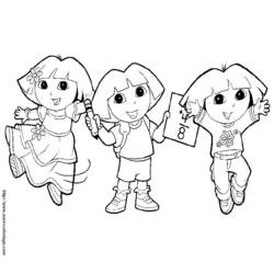 Dessin à colorier: Dora l'Exploratrice (Dessins Animés) #29882 - Coloriages à Imprimer Gratuits