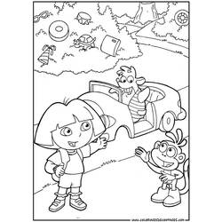 Dessin à colorier: Dora l'Exploratrice (Dessins Animés) #29893 - Coloriages à Imprimer Gratuits