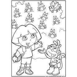 Dessin à colorier: Dora l'Exploratrice (Dessins Animés) #29902 - Coloriages à Imprimer Gratuits