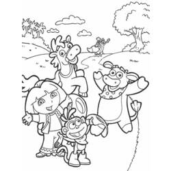 Dessin à colorier: Dora l'Exploratrice (Dessins Animés) #29907 - Coloriages à Imprimer Gratuits