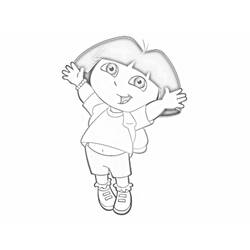 Dessin à colorier: Dora l'Exploratrice (Dessins Animés) #29908 - Coloriages à Imprimer Gratuits