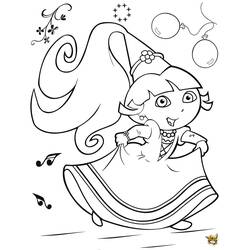 Dessin à colorier: Dora l'Exploratrice (Dessins Animés) #29911 - Coloriages à Imprimer Gratuits