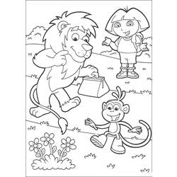 Dessin à colorier: Dora l'Exploratrice (Dessins Animés) #29913 - Coloriages à Imprimer Gratuits