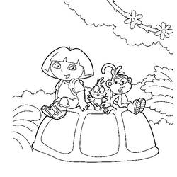 Dessin à colorier: Dora l'Exploratrice (Dessins Animés) #29914 - Coloriages à Imprimer Gratuits