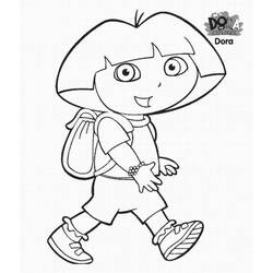 Dessin à colorier: Dora l'Exploratrice (Dessins Animés) #29922 - Coloriages à Imprimer Gratuits