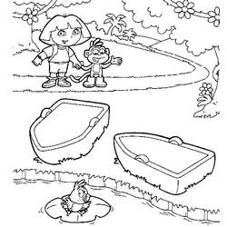 Dessin à colorier: Dora l'Exploratrice (Dessins Animés) #29938 - Coloriages à Imprimer Gratuits