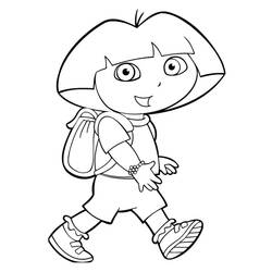 Dessin à colorier: Dora l'Exploratrice (Dessins Animés) #29939 - Coloriages à Imprimer Gratuits