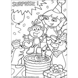 Dessin à colorier: Dora l'Exploratrice (Dessins Animés) #29944 - Coloriages à Imprimer Gratuits