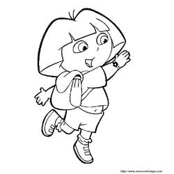 Dessin à colorier: Dora l'Exploratrice (Dessins Animés) #29947 - Coloriages à Imprimer Gratuits