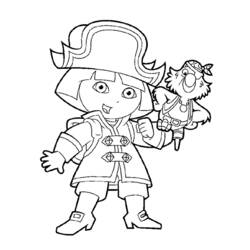 Dessin à colorier: Dora l'Exploratrice (Dessins Animés) #29950 - Coloriages à Imprimer Gratuits