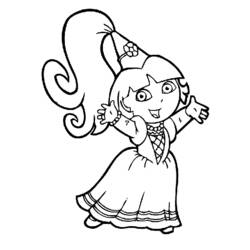 Dessin à colorier: Dora l'Exploratrice (Dessins Animés) #29952 - Coloriages à Imprimer Gratuits