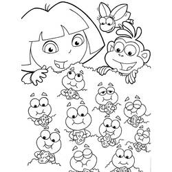 Dessin à colorier: Dora l'Exploratrice (Dessins Animés) #29960 - Coloriages à Imprimer Gratuits