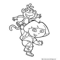Dessin à colorier: Dora l'Exploratrice (Dessins Animés) #29961 - Coloriages à Imprimer Gratuits