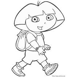 Dessin à colorier: Dora l'Exploratrice (Dessins Animés) #29972 - Coloriages à Imprimer Gratuits