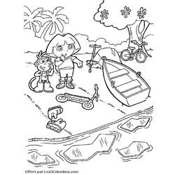 Dessin à colorier: Dora l'Exploratrice (Dessins Animés) #29982 - Coloriages à Imprimer Gratuits