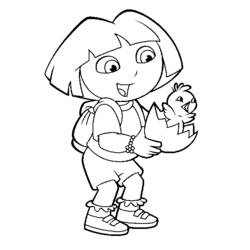 Dessin à colorier: Dora l'Exploratrice (Dessins Animés) #29983 - Coloriages à Imprimer Gratuits