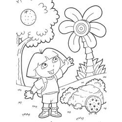 Dessin à colorier: Dora l'Exploratrice (Dessins Animés) #29994 - Coloriages à Imprimer Gratuits