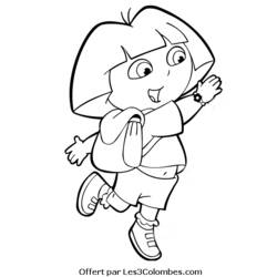 Dessin à colorier: Dora l'Exploratrice (Dessins Animés) #30006 - Coloriages à Imprimer Gratuits