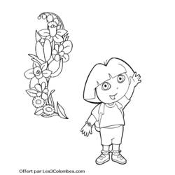 Dessin à colorier: Dora l'Exploratrice (Dessins Animés) #30008 - Coloriages à Imprimer Gratuits